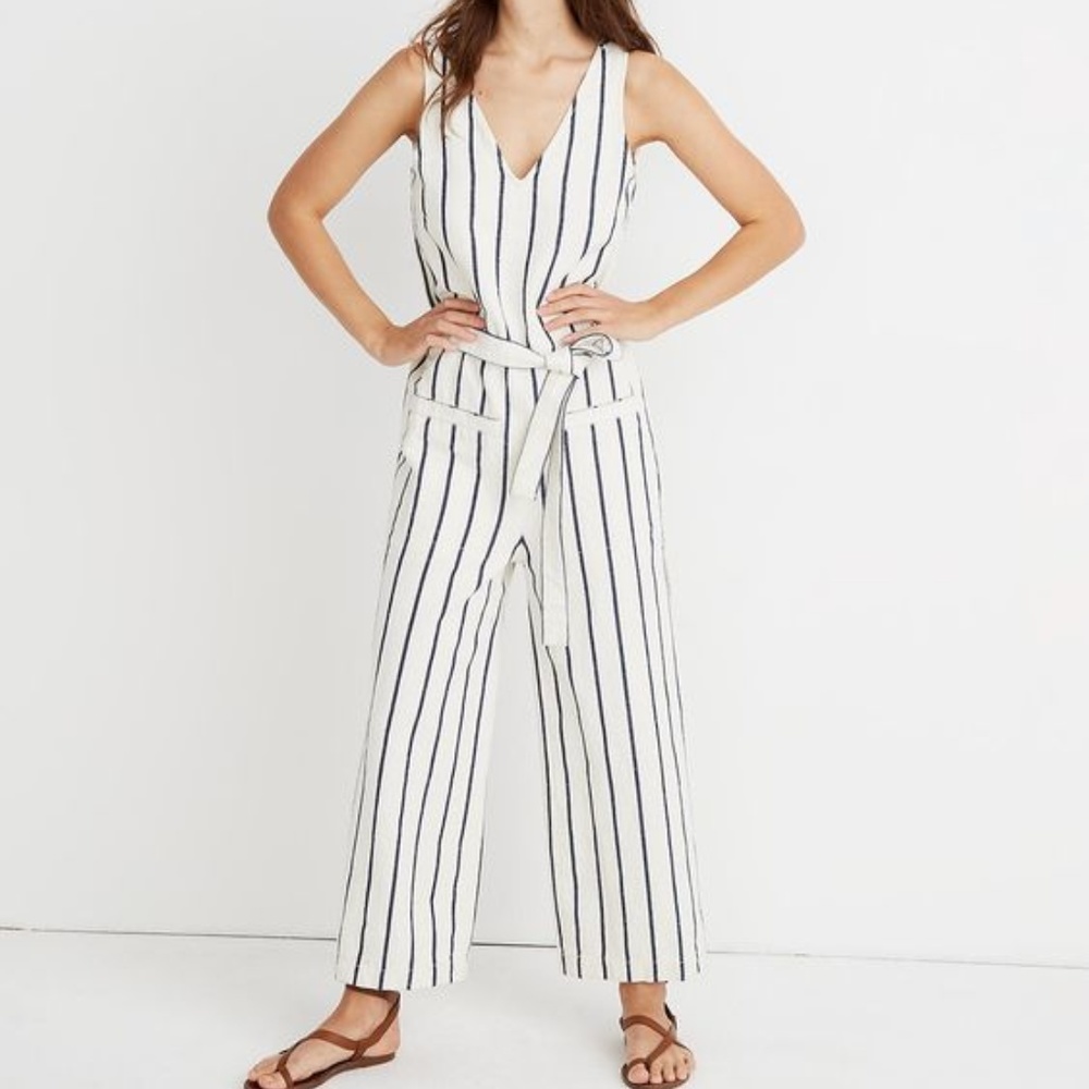 Madewell Striped Pull-On Jumpsuit - Picture 2 of 4